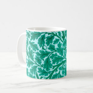 Mug William Morris Chêne Feuilles, Turquoise & Aqua