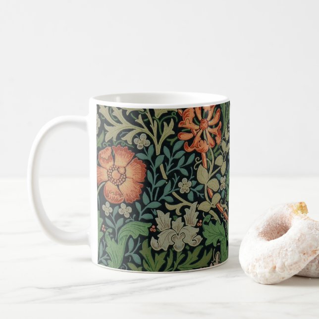 Mug William Morris Compton Wallpaper Classic (Avec donut)