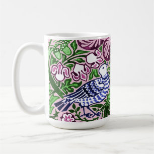 Mug William Morris Folk Art Oiseaux Fleurs Acorns