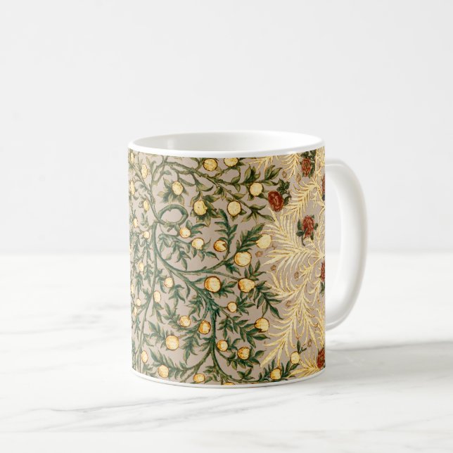 Mug William Morris Fruit Floral Jardin Fleur Classique (Devant droit)