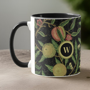 Mug William Morris Fruit Motif avec Monogram Initial
