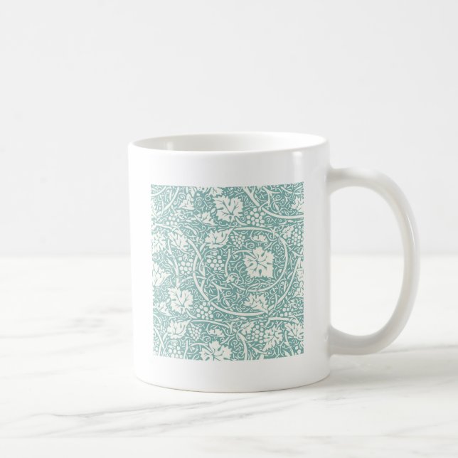 Mug William Morris Grape Motif Turquoise Turquoise (Droite)