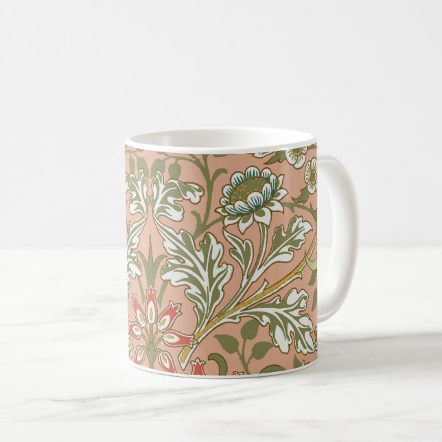 Mug William Morris Hyacinth Flower Rose Art (Devant droit)