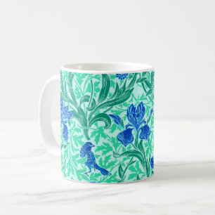 Mug William Morris Irises, Bleu de Cobalt, Aqua et Tur