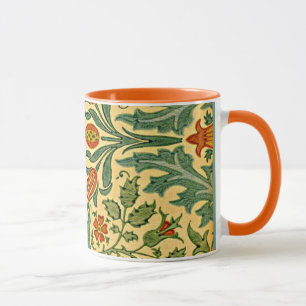 Mug William Morris - motif de fleurs d'automne