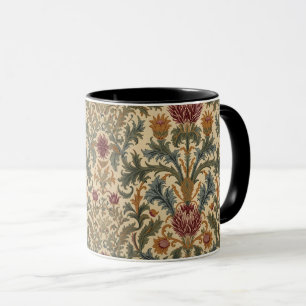 Mug William Morris motif floral écossais vintage