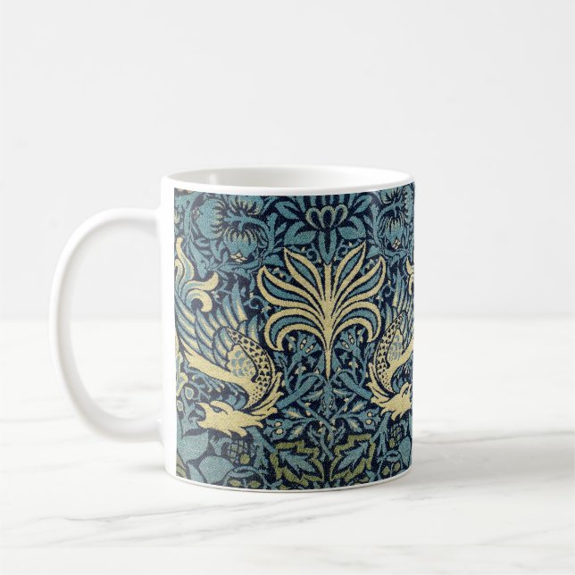 Mug William Morris Peacock and Dragon Woven Design (Gauche)