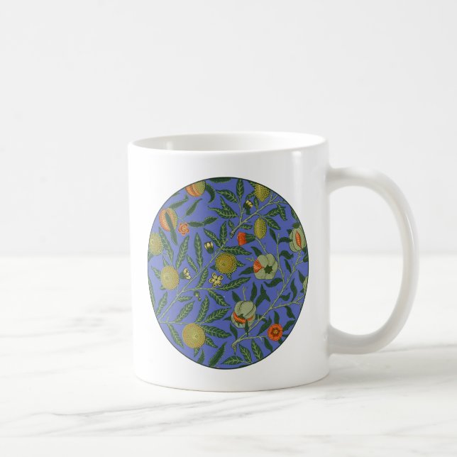 Mug William Morris Pomegranate Bleu papier peint color (Droite)