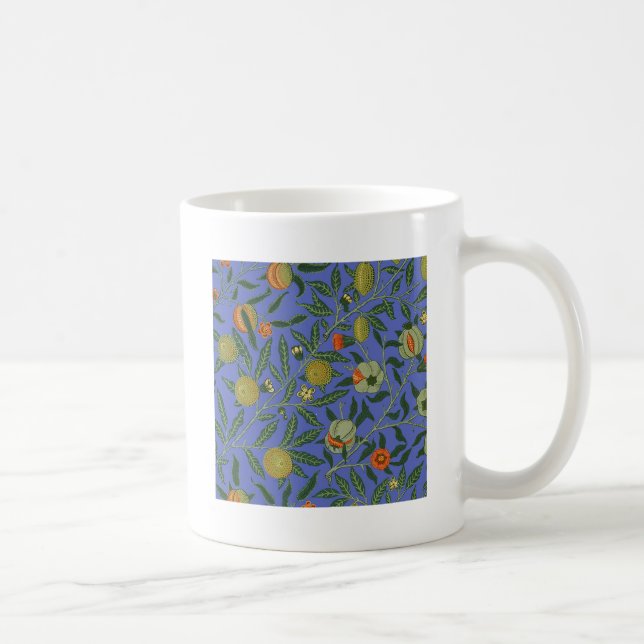 Mug William Morris Pomegranate Bleu papier peint color (Droite)