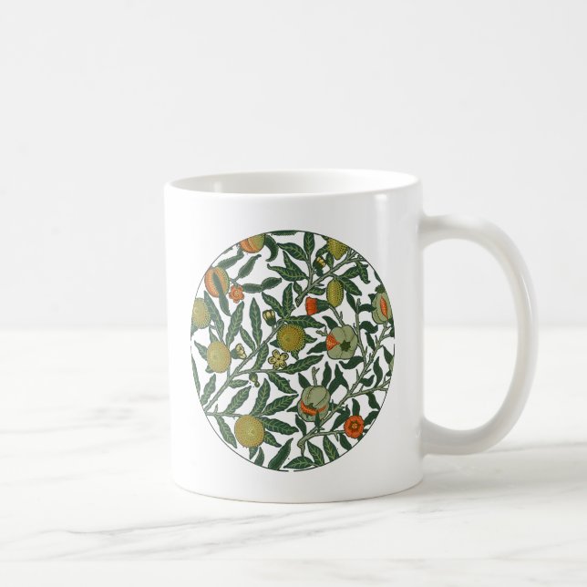 Mug William Morris Pomegranate Bleu papier peint color (Droite)