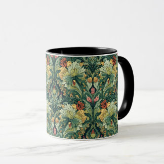Mug William Morris Seaweed Floral vintage Art nouveau