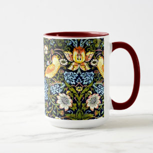Mug William Morris : Strawberry Thief Design vintage