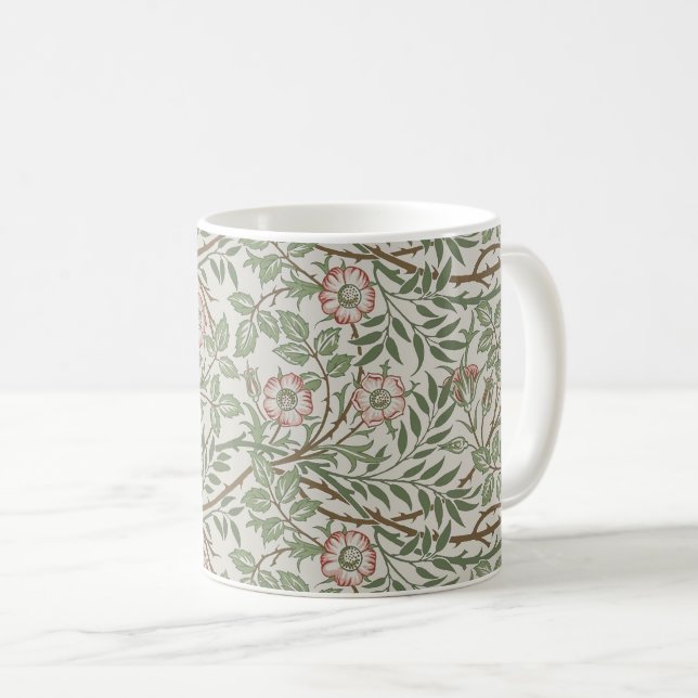 Mug William Morris Sweetbrie Floral Art Nouveau (Devant droit)