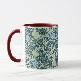 Mug William Morris Vintage Floral Blue Green Seaweed