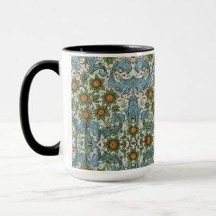 Mug William Morris Vintage Floral Jaune Vert Bleu