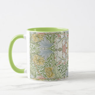 Mug William Morris Vintage Floral rose Myrtle vert