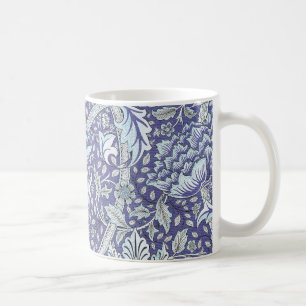 Mug William Morris Windrush motif floral bleu