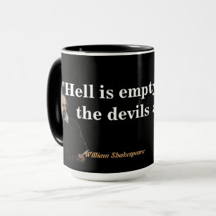 Mug William Shakespeare Citation Sur L'Enfer Et Les Di