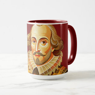 Mug William Shakespeare illustration de portrait de To