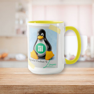 Mug Windows Manjaro Linux Tux mis à niveau