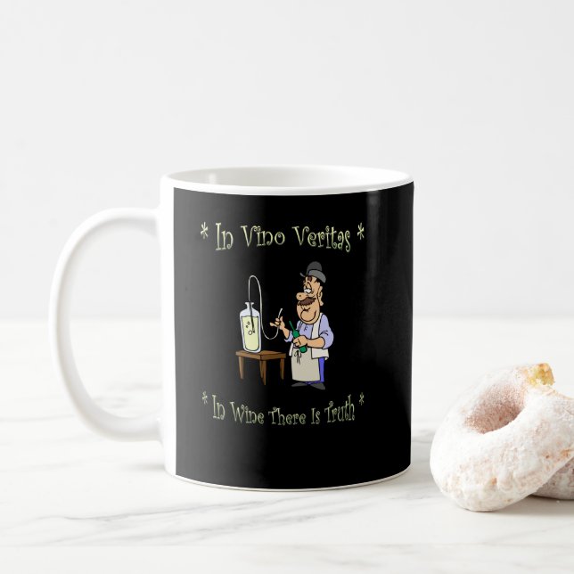 Mug Winemaker~Dans Vino Veritas~Dans Le Vin Il Y A Vér (Avec donut)