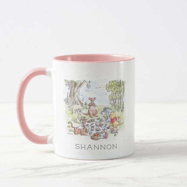 Mug Winnie l'Aquarelle pique-nique de l'Ooh (Gauche)
