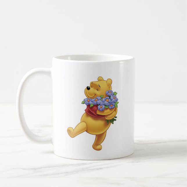 Mug Winnie l'Ooh avec des fleurs (Gauche)