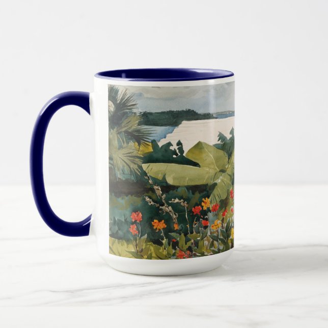 Mug Winslow Homer Flower Garden et Bungalow Bermudes (Gauche)
