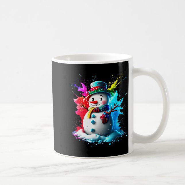 Mug Winter And Snow Christmas A Coloured Snowman  (Droite)