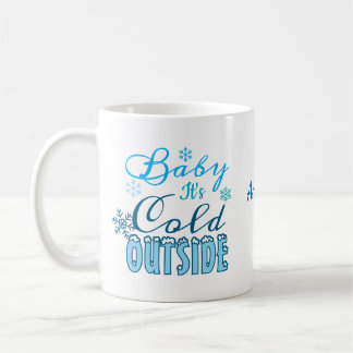 Mug Winter Baby It's Cold Outside Blue Holidays Gift