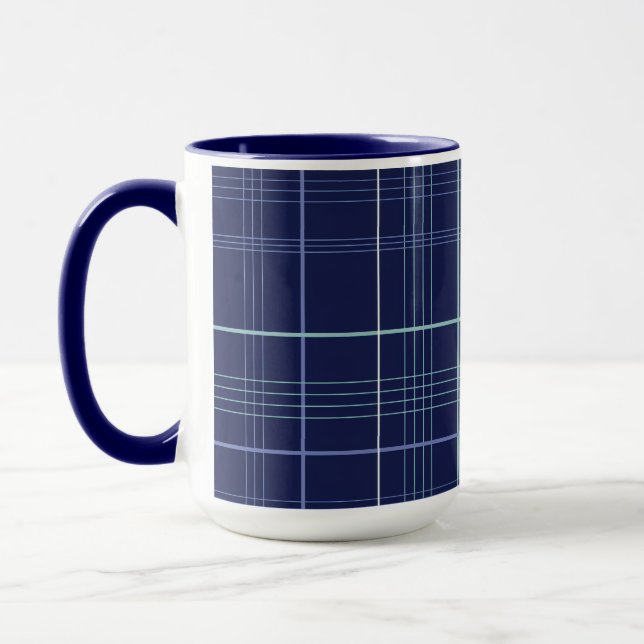 Mug Winter Blues Plaid (Gauche)