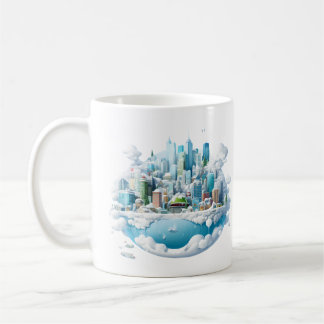 Mug Winter Snow Globe City