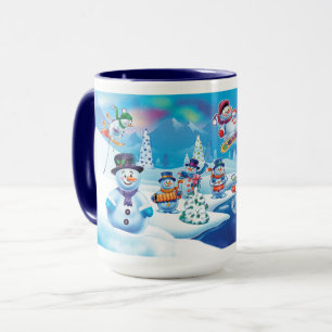 Mug Winter Wonderland snow people muette nom personnal