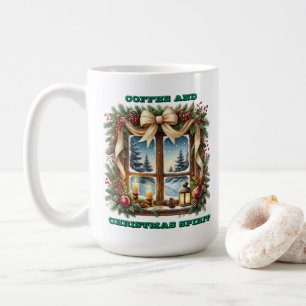 Mug Winter Wonderland Vue à travers une fenêtre décoré