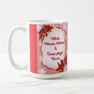 Mug Winterberry White Winter Wings Snow Angel Kisses