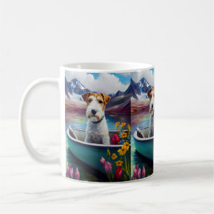 Mug Wirefox Terrier sur une pagaie : une aventure Pitt