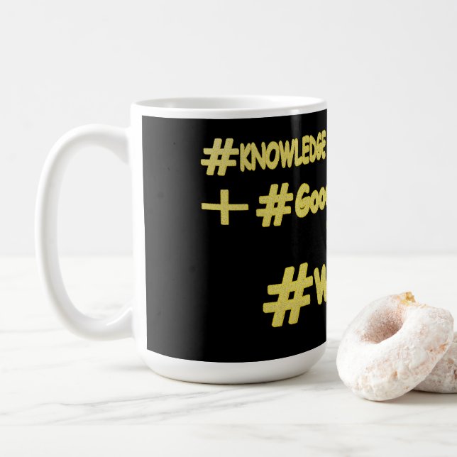 Mug "WISDOM EQUATION" Mignonne Expression Design. Comm (Avec donut)