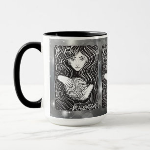 Mug Witchy Woman Artistique noir et blanc