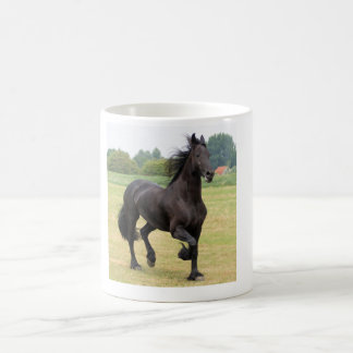 Mug with a beautiful Frisian horse