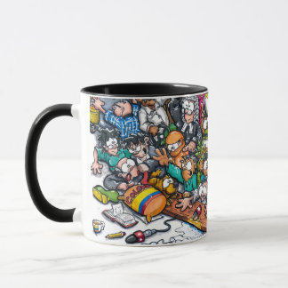 Mug with a cartoon about colombia