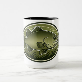 Mug with a smallmouth bass logo
