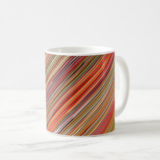 Mug with abstract design: parallel colourful