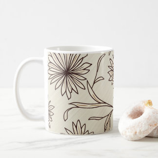 Mug with abstract floral pattern