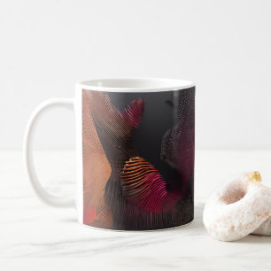 Mug with Abstract Wave Motif