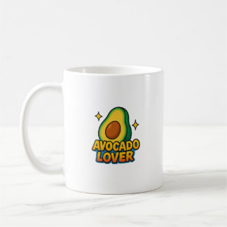 Mug with an illustration of an avocado and the ins