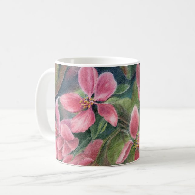 Mug with Apple Blossoms (Front Left)
