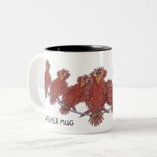 Mug With Bird Cartoons