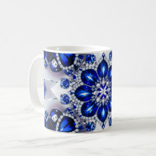 Mug with Blue White Colours Design