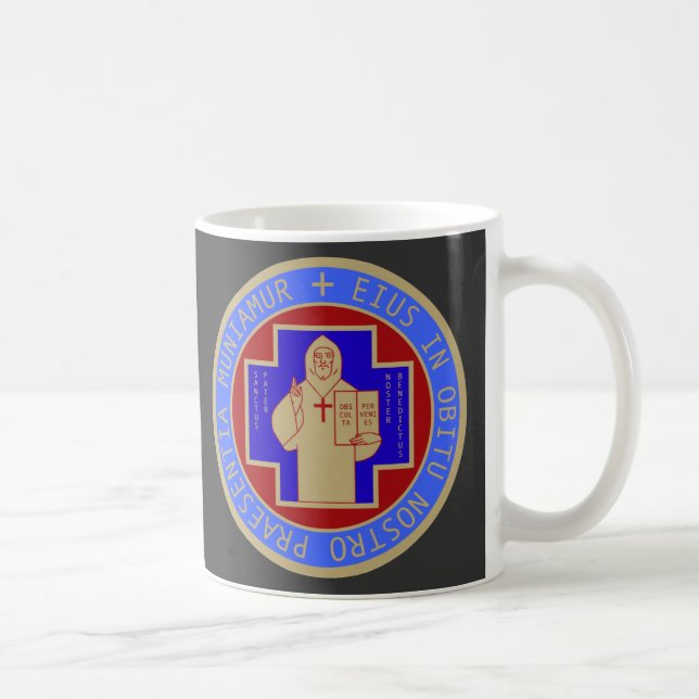 Mug with Both Faces of the St. Benedict Medal (Right)