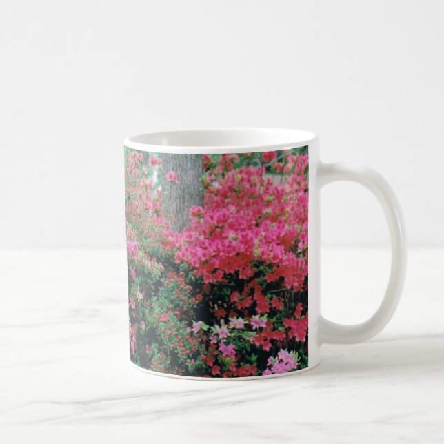 Mug with Bright Pink Azalea Blossoms (Right)